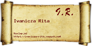 Ivanicza Rita névjegykártya